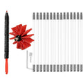 Extendable Bendable Electric Drill Chimney Brush Hood Interior Duct Brush, 410mm x 15 Rods