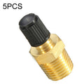 Threaded Nozzles Solid Nickel-Plated Brass Fuel Tank Filling Valve For Air Compressor, 5PCS 1/4 NPT, 5PCS 1/8 NPT