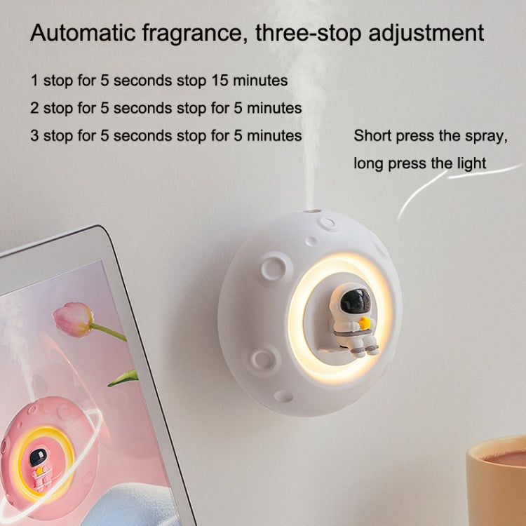 K-1101 Astronaut Automatic Timer Smart Aromatherapy Machine With Small Night Light, White, Pink
