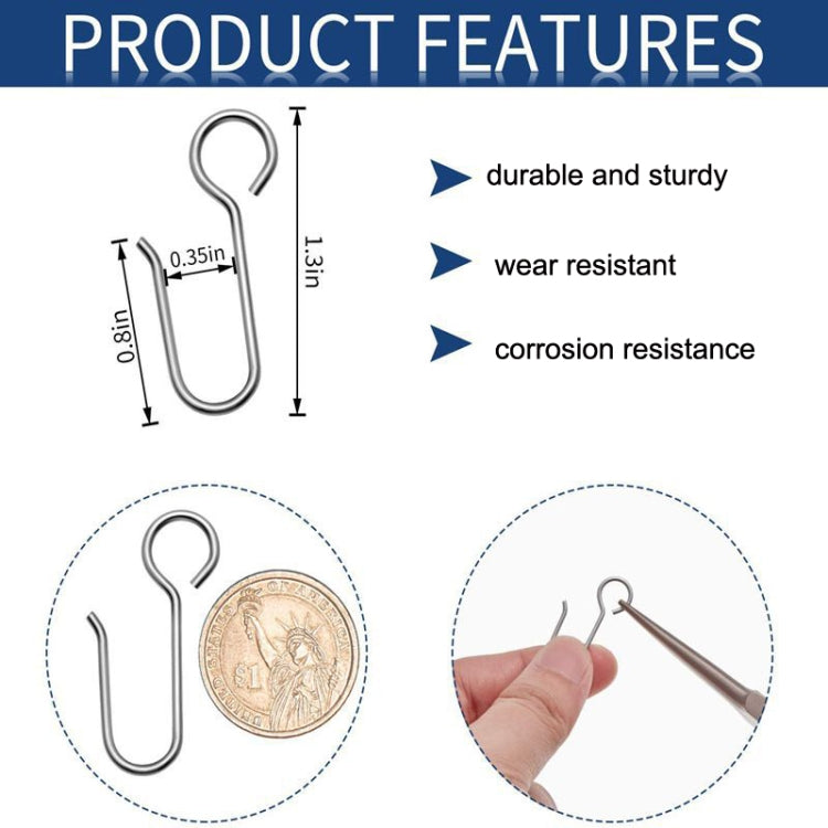 Set Curtain Easy Replacement Hook Accessories, 20PCS Metal Hook