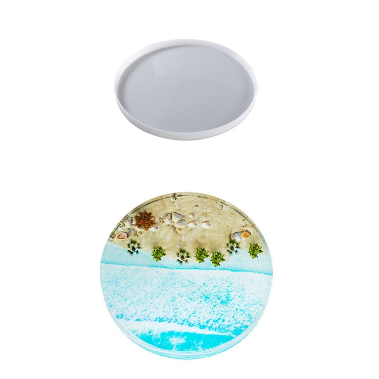 DIY Crystal Drip Rubber Round Table Mold Quicksand Table Silicone Mold, 35cm Round Table Mold, Table Legs High 32cmx3, Table Legs High 42cmx3