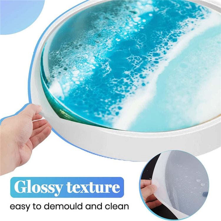 DIY Crystal Drip Rubber Round Table Mold Quicksand Table Silicone Mold, 35cm Round Table Mold, Table Legs High 32cmx3, Table Legs High 42cmx3