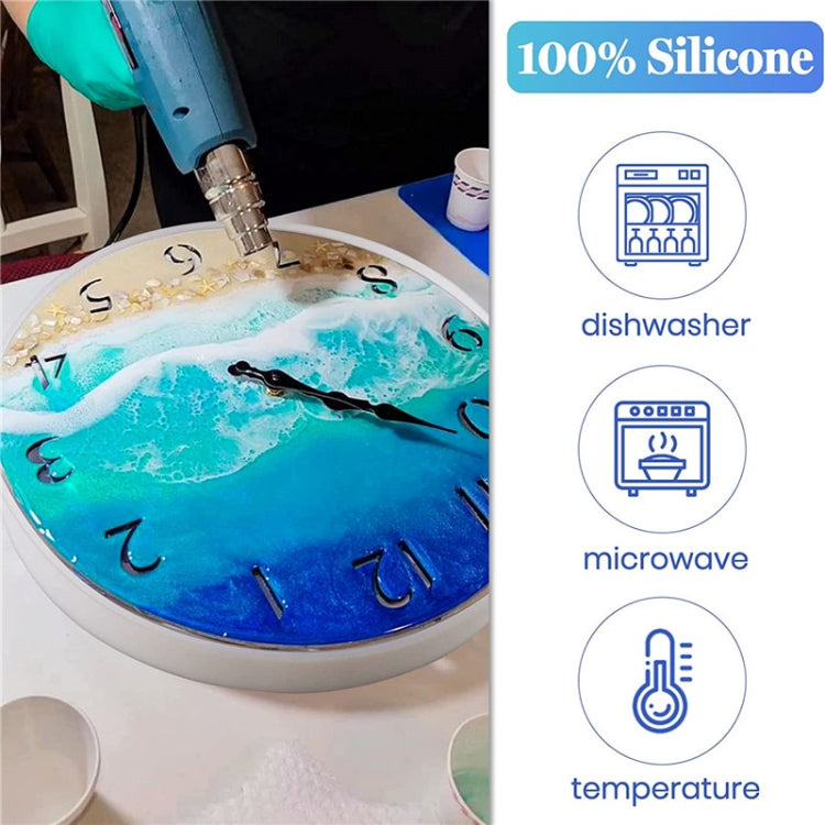 DIY Crystal Drip Rubber Round Table Mold Quicksand Table Silicone Mold, 35cm Round Table Mold, Table Legs High 32cmx3, Table Legs High 42cmx3