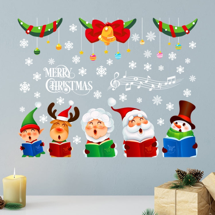Christmas Old Man Snowflake Window Decoration Stickers, 92074