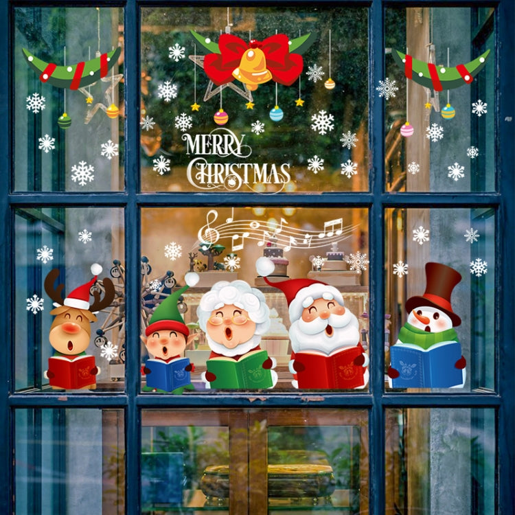 Christmas Old Man Snowflake Window Decoration Stickers, 92074