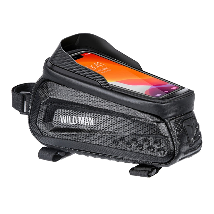 WILD MAN E10 1L Mountain Bike EVA Hard Shell Touch Screen Front Beam Bag, E10