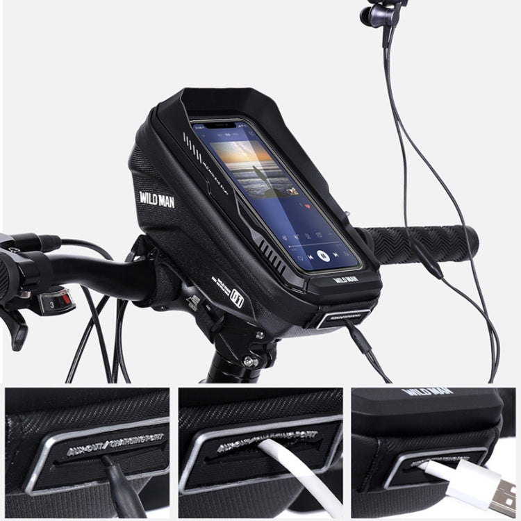 WILD MAN XT1 1L Bicycle EVA Hard Shell Phone Touch Screen Handlebar Bag, XT1(Solar)