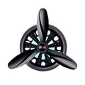 Car Air Outlet Perfume Aromatherapy Swivel Fan, Black Without Light, Silver Without Light, Red Without Light