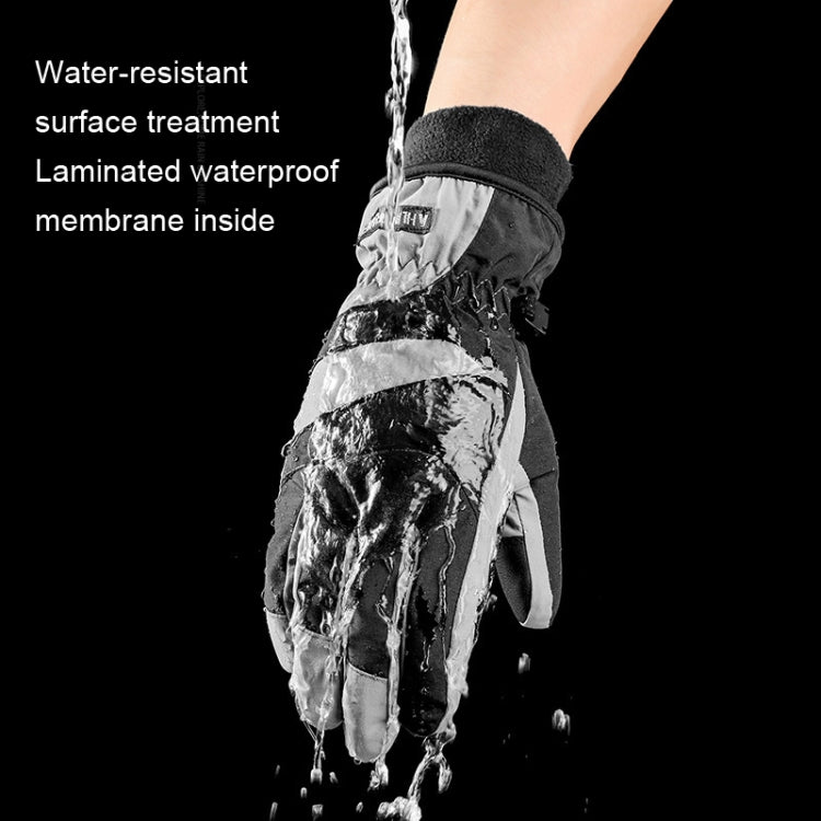 HLINTRANGE 061 Skiing Warm Gloves Sports Riding Waterproof Touch Screen Gloves, M, L, XL