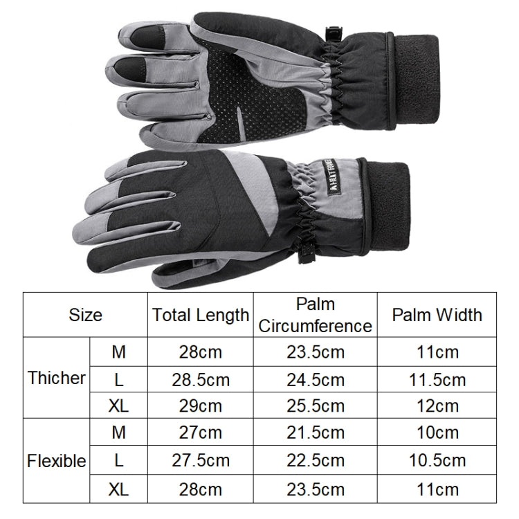 HLINTRANGE 061 Skiing Warm Gloves Sports Riding Waterproof Touch Screen Gloves, M, L, XL