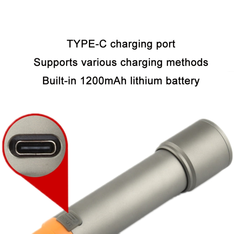 Type-C Rechargeable LED Telescopic Zoom Mini Flashlight, SD26601