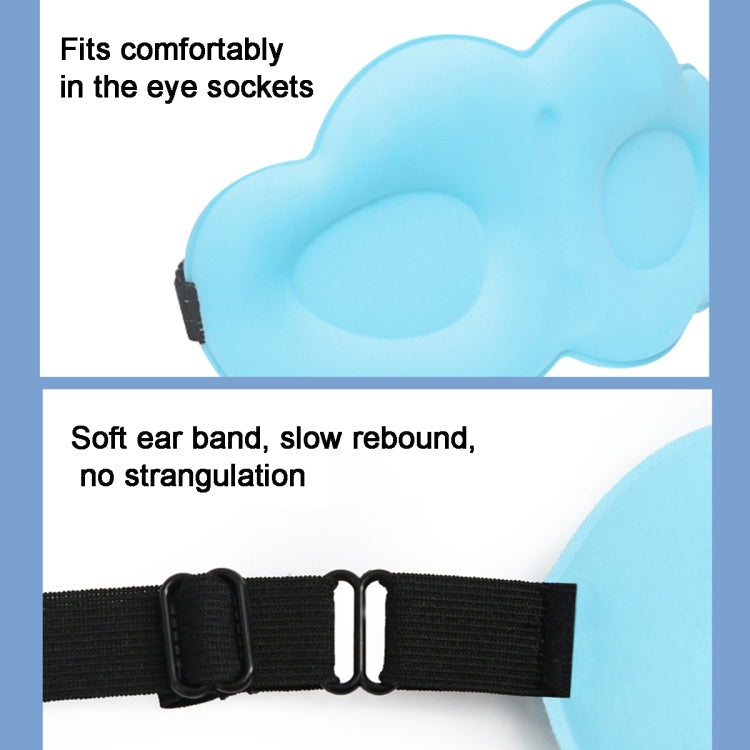 3D Cloud Eye Mask Ice Silk Slow Rebound Memory Foam Sleep Comfort Eye Mask, Cloud  Black, Cloud  Pink, Cloud Blue, Cloud Purple, Cloud  Green