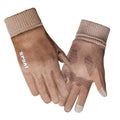 Q35 Suede Men Warm Gloves Touch Screen Sports Cycling Gloves, Q35 Gray, Q35 Khaki, Q35 Black, Q35 Dark Blue