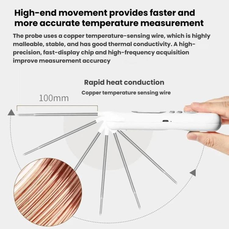 -50 To 300°C Electronic Food Folding Rechargeable Thermometer, YZ6010