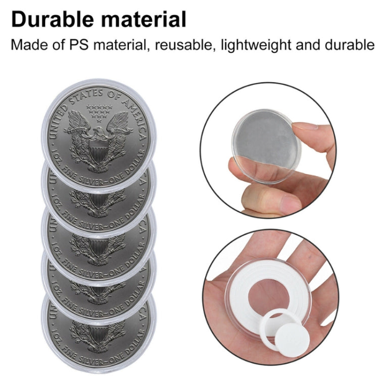 1 Box of A Sell 46mm Adjustable Commemorative Coin Collection Box With Inner Cushion, 1 Box of A Sell 46mm
