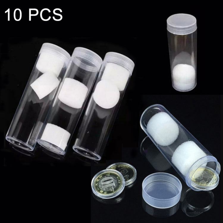 10 PCS 25mm Screw Mouth Commemorative Coin Cylinder Storage Box, 10pcs 25mm