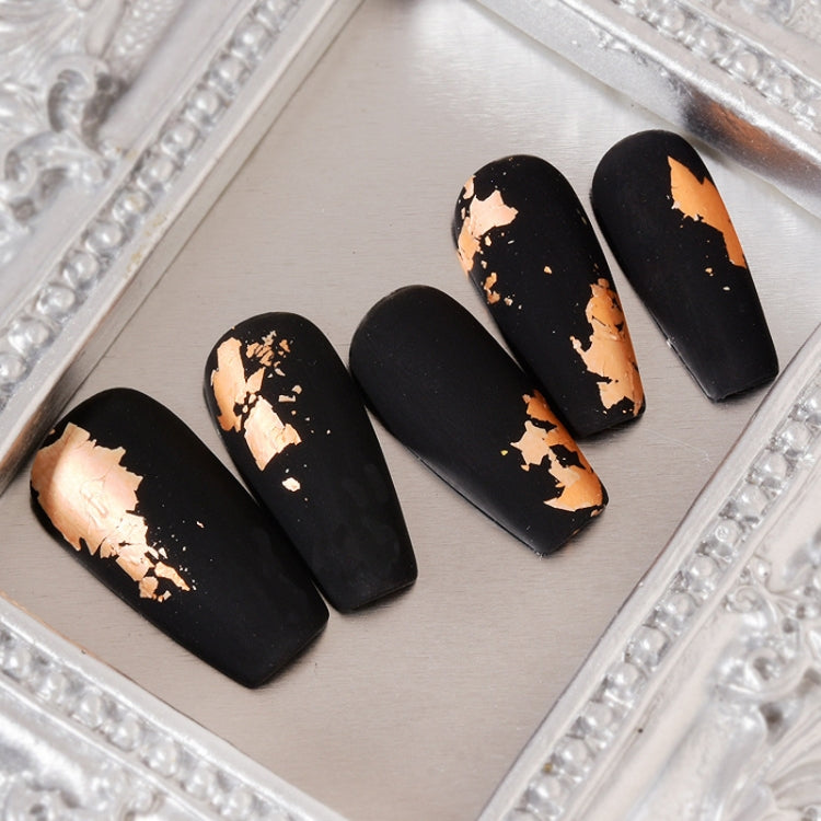10 PCS K Gold Tin Foil Nail Decoration Nail Polish Adhesive Sticker, 10 PCS Gold, 10 PCS Silver, 10 PCS Copper Gold, 10 PCS Light Gold, 10 PCS Champagne Gold
