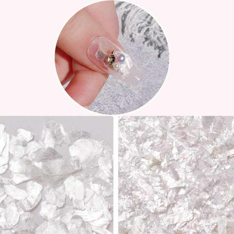 10 Boxes Velvet Shells Mica Piece Nail Stickers Nail Sequins Jewelry, 01 Fragments, 02 Big Pieces