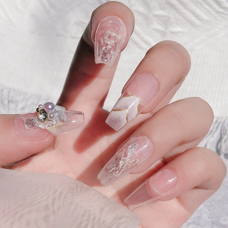 10 Boxes Velvet Shells Mica Piece Nail Stickers Nail Sequins Jewelry, 01 Fragments, 02 Big Pieces