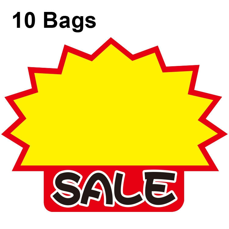 10 bags 9x7cm Explosion Sticker Product Price Tag Supermarket Price Label, WM-301, WM-302, WM-303, WM-305, WM-306, WM-307, WM-308, WM-309, WM-310, WM-311, WM-312, WM-313, WM-314