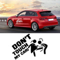 10 PCS Car Sticker Do Not Touch My Car Personalised Reflective Warning Sticker, Black, White