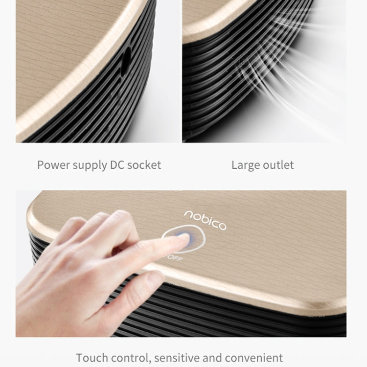 Nobico J007 USB Negative Ion Car Air Purifier, Style:, Water Pattern Gold