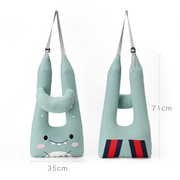 8146 Cartoon Adjustable Car Children Sleep Safety Belt U-shaped Neck Pillow, Blue Penguin, Yellow Cat, Coffee Monkey, Gray Totoro