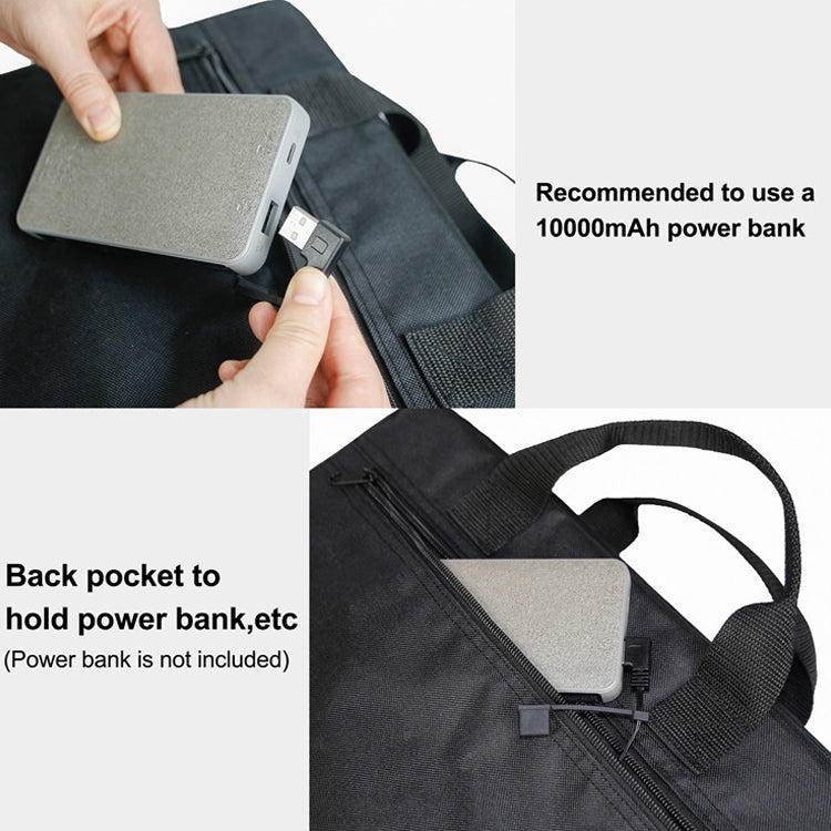 Outdoor Portable Camping Heated Foldable Cushion, Size:, 33x38x4cm Black, 33x38x4cm Khaki