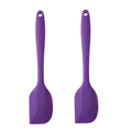 2pcs Large Integrated Silicone Scraper Chocolate Cream Mixing Knife, Large Purple, Large Orange, Large Red, Large Pink, Large Yellow, Large Blue, Large Black, Large Green