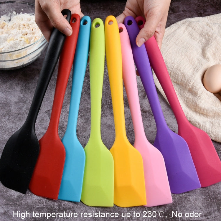 2pcs Large Integrated Silicone Scraper Chocolate Cream Mixing Knife, Large Purple, Large Orange, Large Red, Large Pink, Large Yellow, Large Blue, Large Black, Large Green