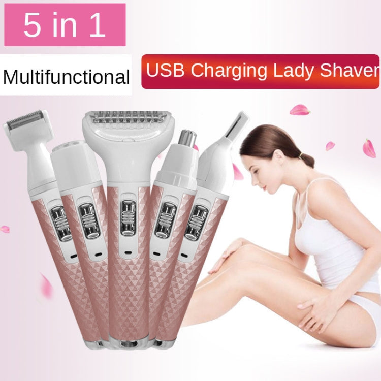 5 In 1 Electric Shaver Lady Household Bikini Axillary Hair Private Parts Hair Scraper