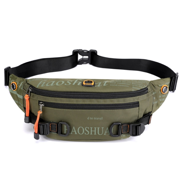 HAOSHUAI 5132 Outdoor Men Waist Bag Sports Running Chest Bag, 5132 Army Green, 5132 Dark Green, 5132 Camouflage, 5132 Dark Blue, 5132 Black