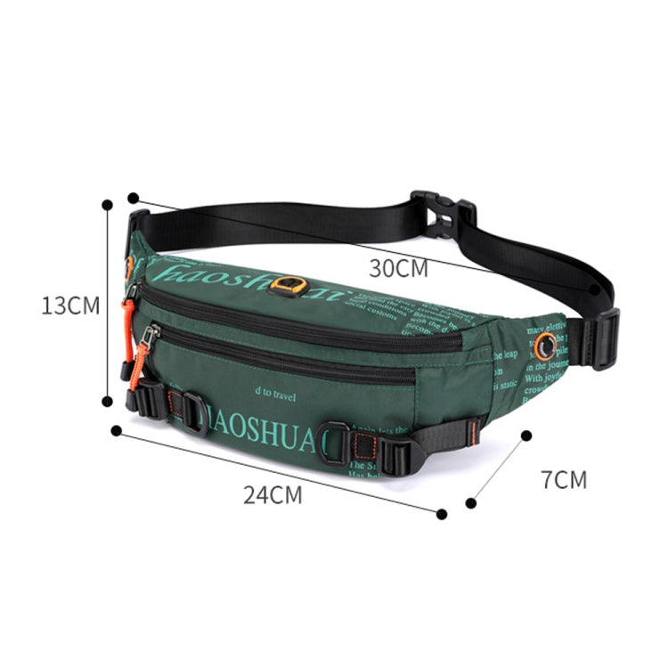 HAOSHUAI 5132 Outdoor Men Waist Bag Sports Running Chest Bag, 5132 Army Green, 5132 Dark Green, 5132 Camouflage, 5132 Dark Blue, 5132 Black
