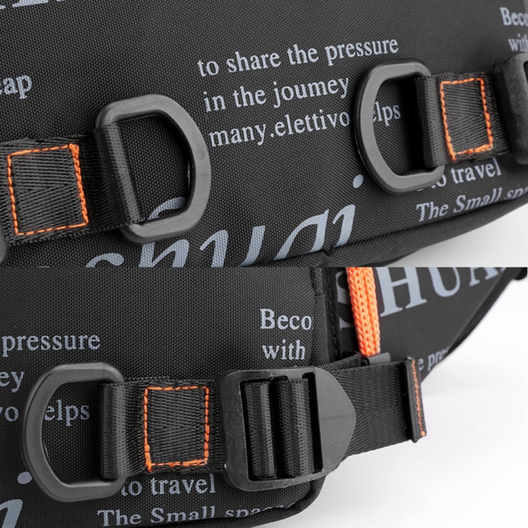 HAOSHUAI 5135 Outdoor Men Waist Bag Waterproof Nylon Cloth Men Bag, 5135 Dark Blue, 5135 Black