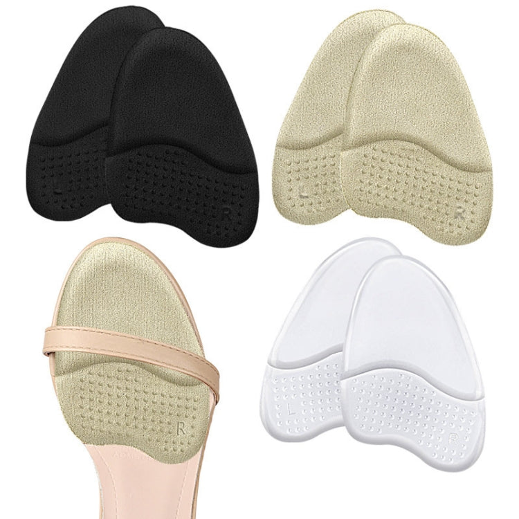 2pairs GEL Sweat-absorbing and Breathable Forefoot Pad High Heels Anti-slip Mat, 2pairs (Flannel Black), 2pairs (Transparent), 2pairs (Flannel Apricot)