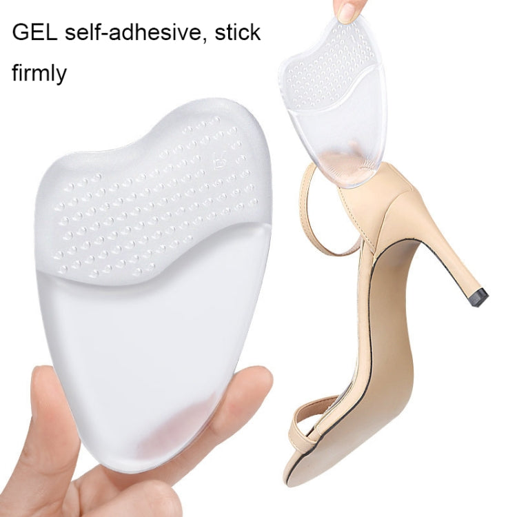 2pairs GEL Sweat-absorbing and Breathable Forefoot Pad High Heels Anti-slip Mat, 2pairs (Flannel Black), 2pairs (Transparent), 2pairs (Flannel Apricot)