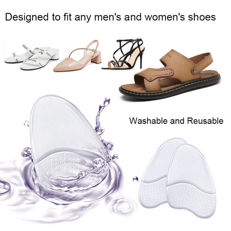 2pairs GEL Sweat-absorbing and Breathable Forefoot Pad High Heels Anti-slip Mat, 2pairs (Flannel Black), 2pairs (Transparent), 2pairs (Flannel Apricot)