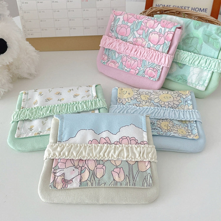 BD0443 2pcs Cartoon Pattern Large Capacity Sanitary Storage Bags, BD0443 (Coffee Cherry Bear), BD0443 (Beige Heart Bear), BD0443 (Flower Rabbit), BD0443 (Red Cherry Bear), BD0443 (Pink Tulip), BD0443 (White Rose), BD0443 (Sunflower), BD0443 (Beige Flow...