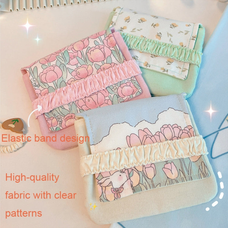 BD0443 2pcs Cartoon Pattern Large Capacity Sanitary Storage Bags, BD0443 (Coffee Cherry Bear), BD0443 (Beige Heart Bear), BD0443 (Flower Rabbit), BD0443 (Red Cherry Bear), BD0443 (Pink Tulip), BD0443 (White Rose), BD0443 (Sunflower), BD0443 (Beige Flow...