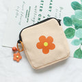Sanitary Napkin Storage Bag Large Capacity Little Bag Canvas Simple Short Wallet, Pink, Orange, Light Purple, Sky Blue