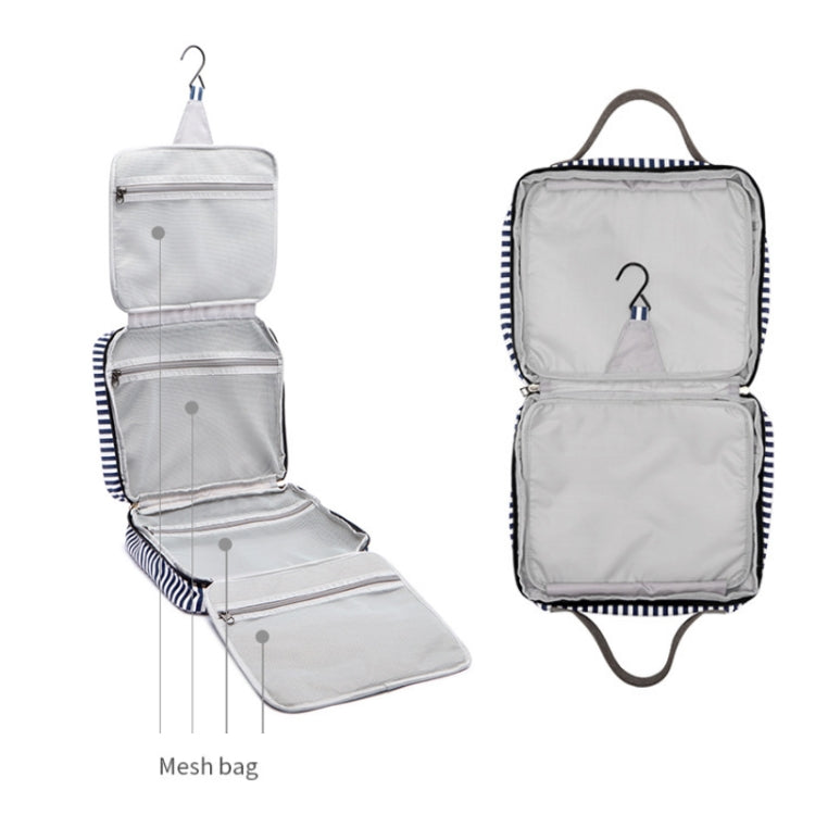 Portable Large-capacity Cosmetic Multi-compartment Storage Bag, Black, Dark Blue, Grey