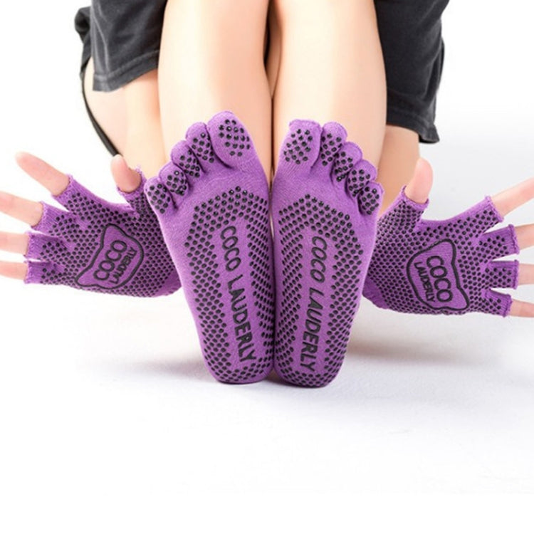 Non-slip Open Finger Yoga Sports Gloves+Five Finger Yoga Socks Set, Gloves+Socks Purple, Gloves+Socks Blue, Gloves+Socks Open Toe Black, Gloves+Socks Open Toe Gray, Gloves+Socks Open Toe Red, Gloves+Socks Open Toe Purple, Gloves+Socks Open Toe Blue    ...