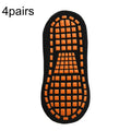 4pairs Trampoline Socks Dotted Rubber Non-slip Floor Socks Yoga Socks, 1-5 Years Old, 5-12 Years Old, Adult 35-43 Yards