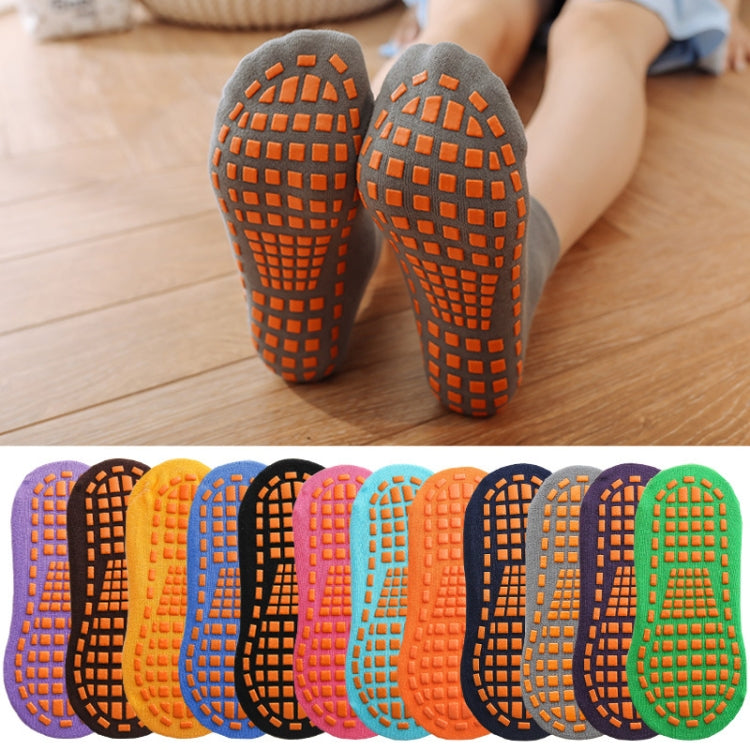 4pairs Trampoline Socks Dotted Rubber Non-slip Floor Socks Yoga Socks, 1-5 Years Old, 5-12 Years Old, Adult 35-43 Yards