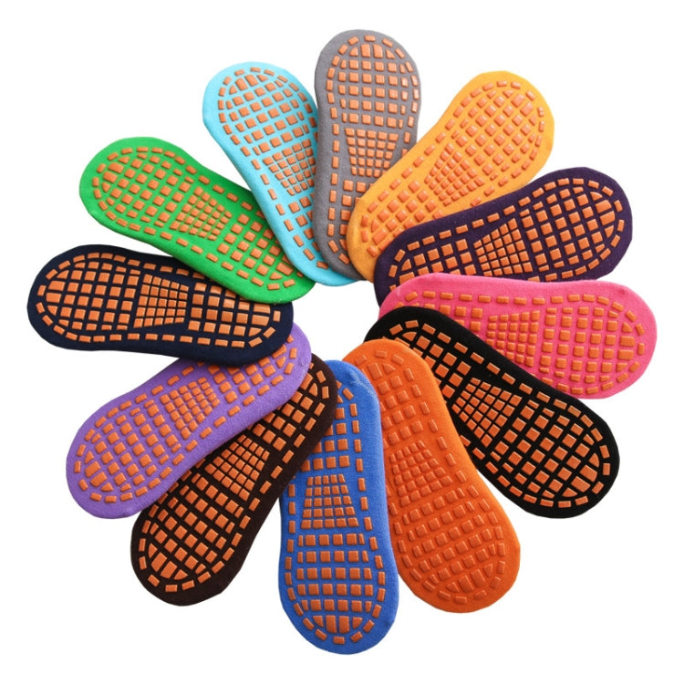 4pairs Trampoline Socks Dotted Rubber Non-slip Floor Socks Yoga Socks, 1-5 Years Old, 5-12 Years Old, Adult 35-43 Yards