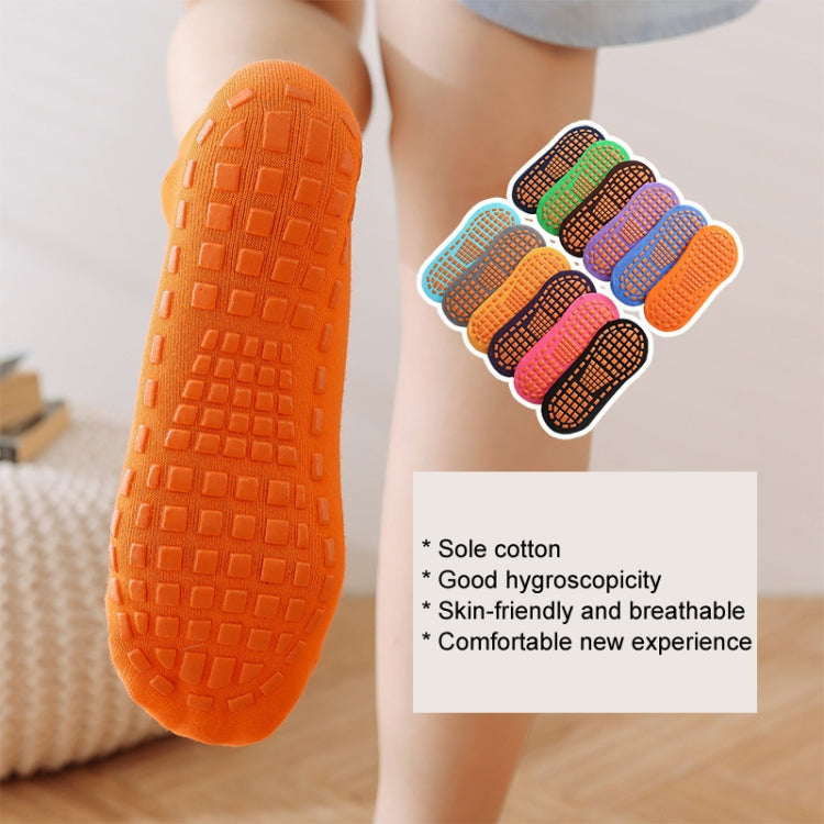4pairs Trampoline Socks Dotted Rubber Non-slip Floor Socks Yoga Socks, 1-5 Years Old, 5-12 Years Old, Adult 35-43 Yards