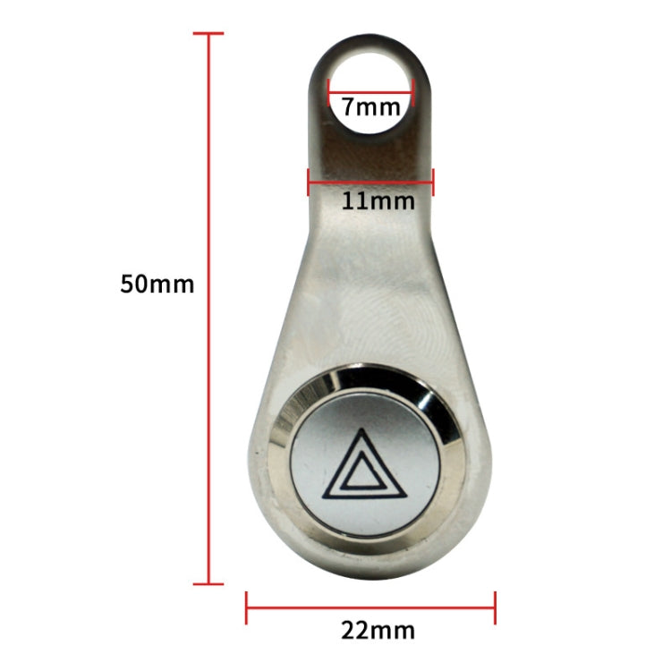 KG-057 Motorcycle Handlebar LED Self-lock Metal Button Dual Flash Switch With Light Ring, KG-057