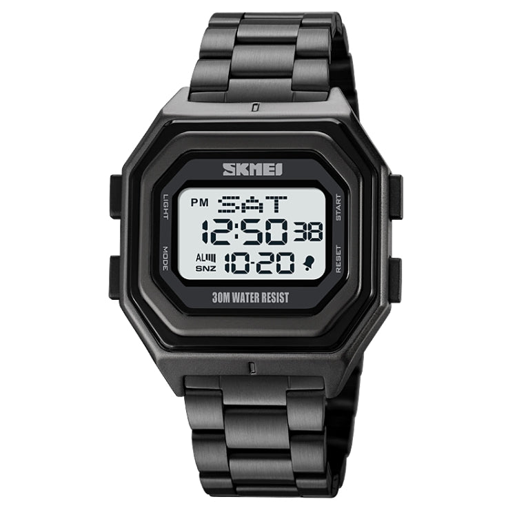 SKMEI 1875 Men Outdoor Electronic Watch Timing Multi-Functional Watch, Style:, 1875 Steel Band White Machine, 1875 Steel Band Black Machine, 1875 Silicone Band White Machine, 1875 Silicone Band Black Machine