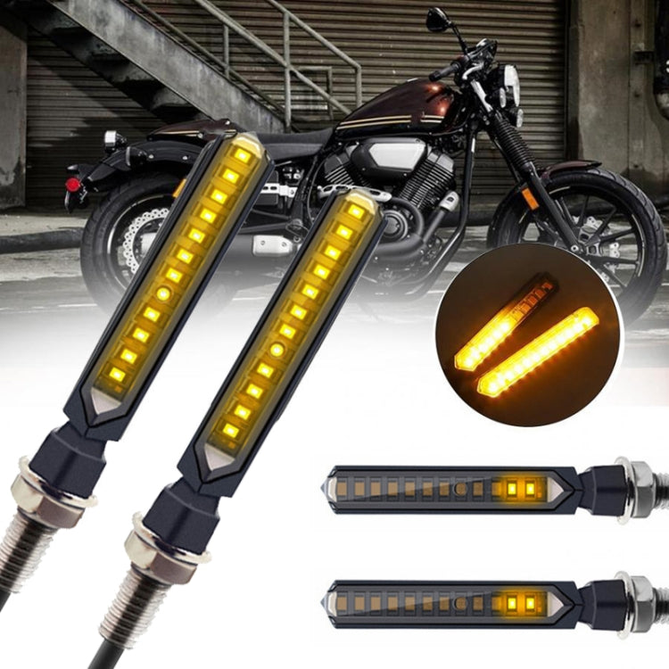 MK-229 4pcs Motorcycle 12LED Flowing Water Turning Light, MK-229 Flowing Water Turn Light (Yellow)