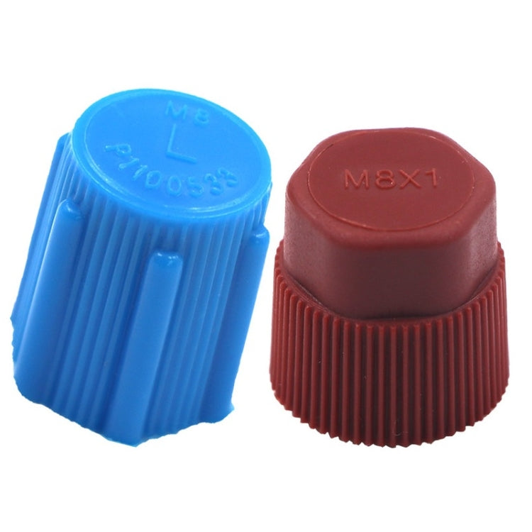 20pcs Automobile Air Conditioning Valve Plastic Dust Cap, Low Pressure, High Pressure